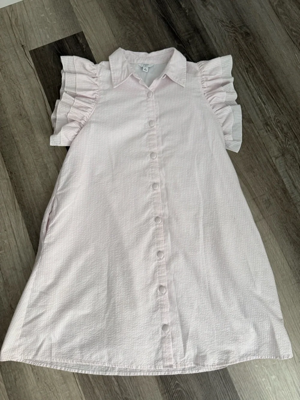 crown & ivy Soft Pink Striped Button Shirt - Picture 4 of 6